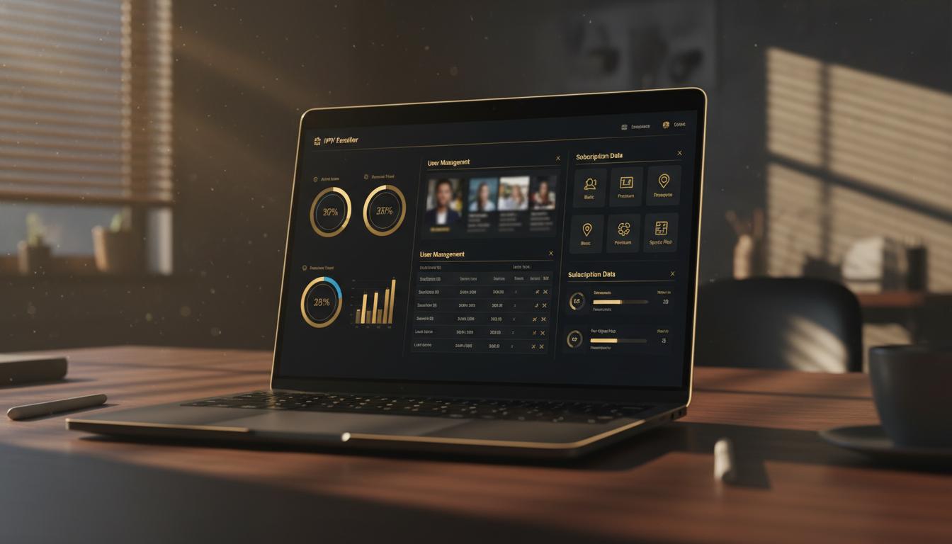 8K IPTV Reseller Panel Dashboard